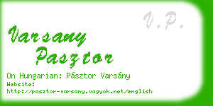 varsany pasztor business card